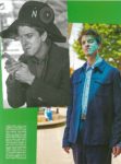 L'Uomo Vogue article about Fabrizio Falco, page 2. Makeup and hair by Alice Rossi.